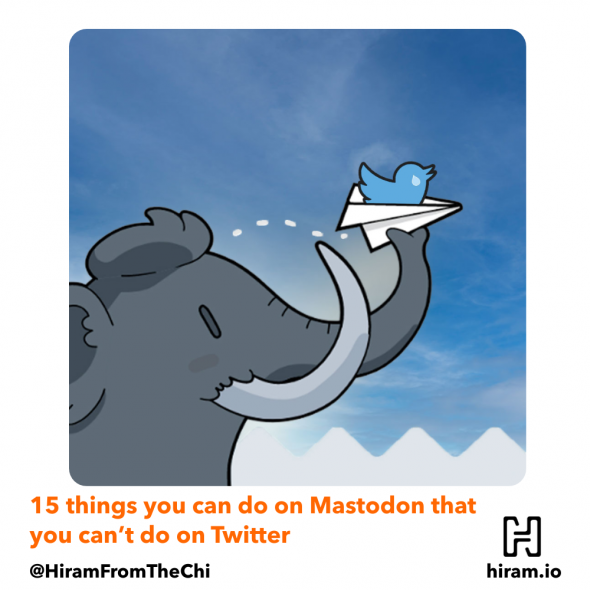 A mastodon sending a Twitter bird in tears on a paper airplane.