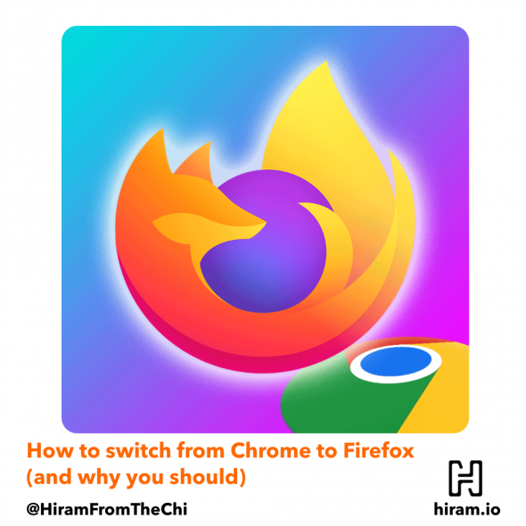 The Firefox browser icon stands proudly over a fallen Chrome browser icon.